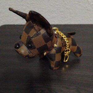 Brown Patch French Bulldog Bag Charm